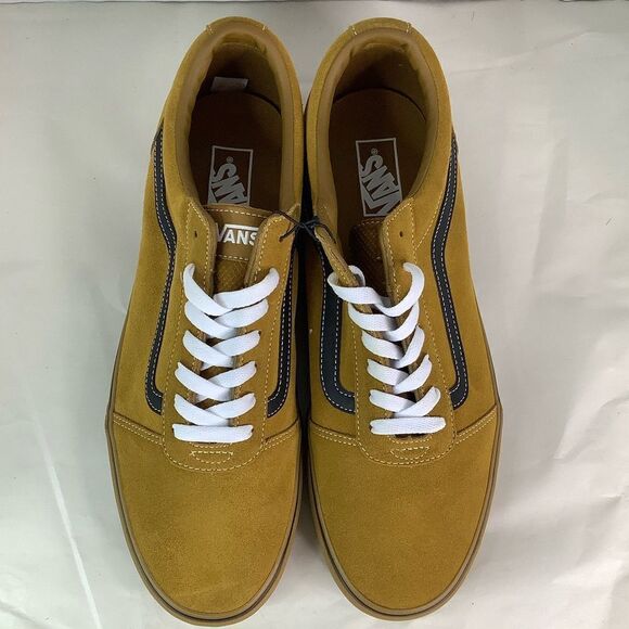 New! VANS Ward Low Top Wheat Tan Suede Leather Skater Men’s Sneaker Sz 13 or 8 - Picture 2 of 9